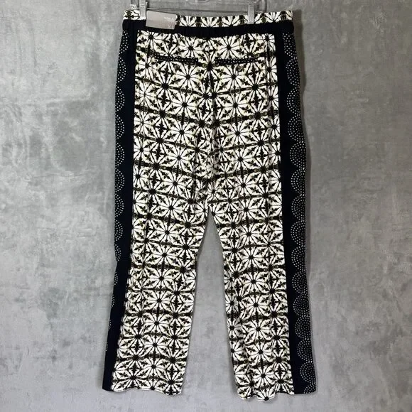 NWT Soft Surroundings Women XL Pants Canna Black Yellow Beachy Flowy Wide Leg